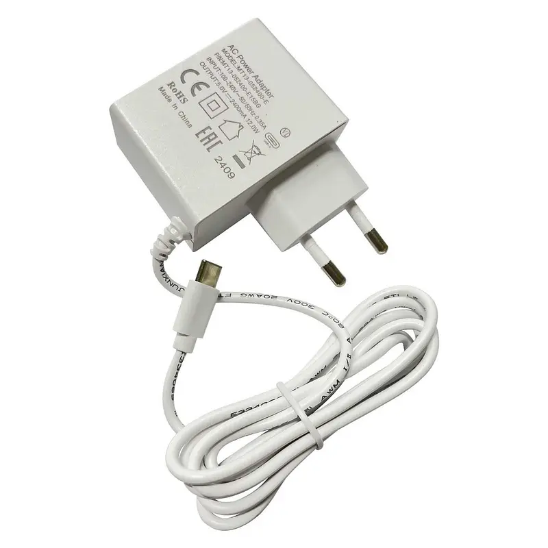 5V 2.4A 12W USB power supply for hAP ax lite, Type C (EU) plug