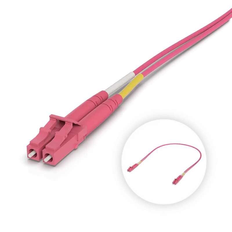 OM4 Duplex LC UPC Fiber Patch Cable
