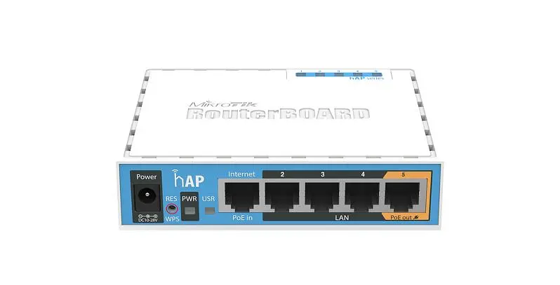 home Access Point RB951Ui-2nD, hAP, 2.4 GHz, 5x 10/100, USB