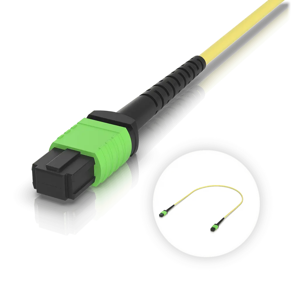 OS2 MPO-12 APC Fiber Patch Cable