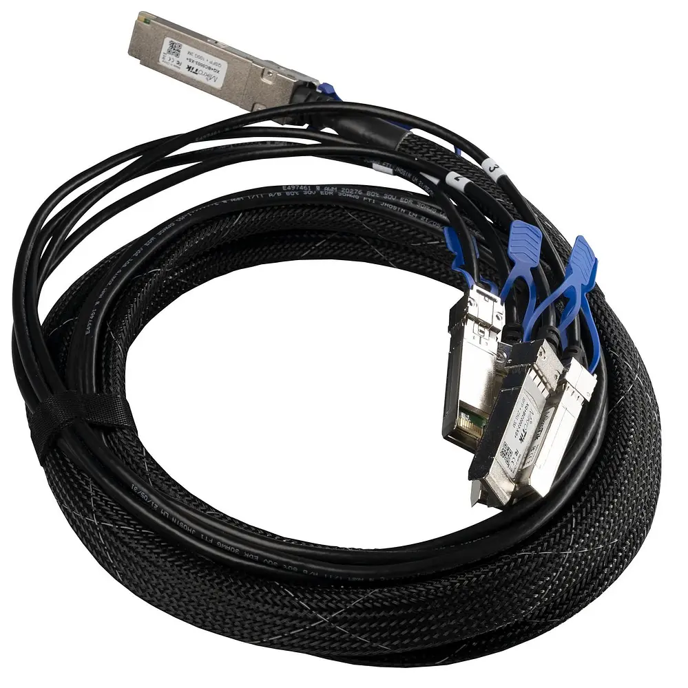 QSFP28 to 4xSFP28 break-out cable (100G to 4x25G), 3m