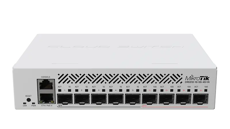 MikroTik CRS310-1G-5S-4S+IN · Switches
