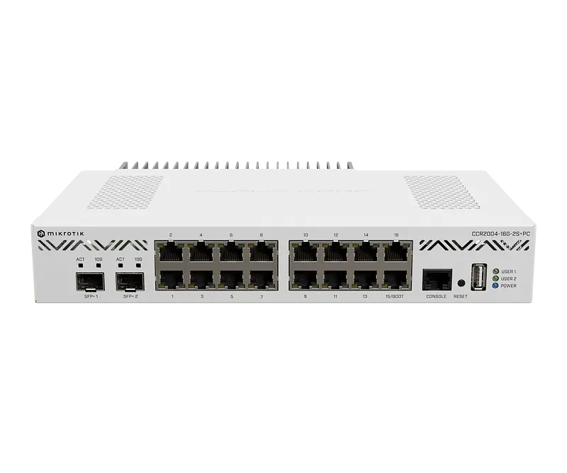 MikroTik CCR2004-16G-2S+PC · Routers
