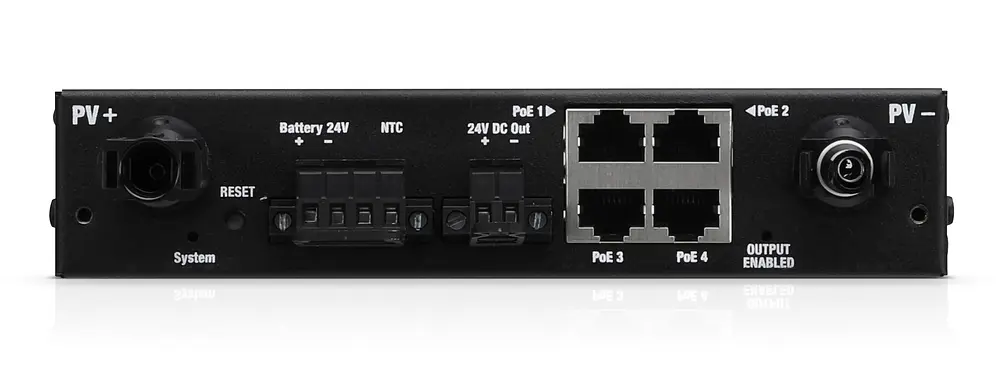 Ubiquiti SunMax SM-SW-40 solar-ladeenhed med 4-ports 24V PoE-switch