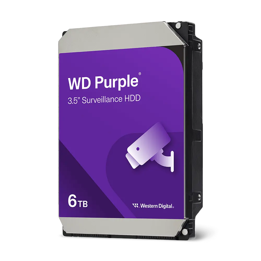 Western Digital Purple WD64PURZ overvågningsharddisk 6TB 3,5" SATA