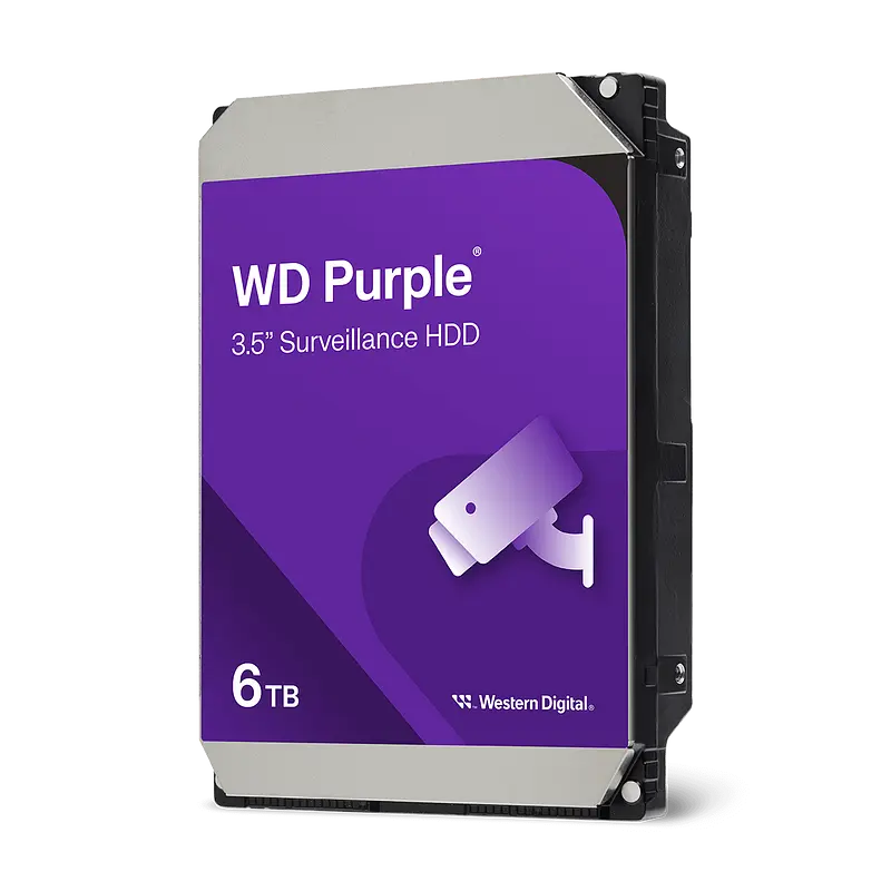 Western Digital Purple WD64PURZ overvågningsharddisk 6TB 3,5" SATA
