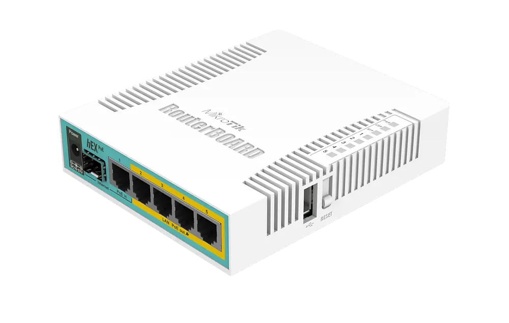 RouterBOARD RB960PGS, hEX PoE, 5x Gigabit, 1x SFP, USB