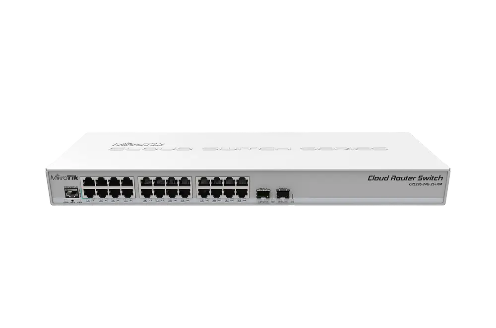 Cloud Router Switch CRS326-24G-2S+RM, 24x Gigabit, 2x SFP+, Rackmount