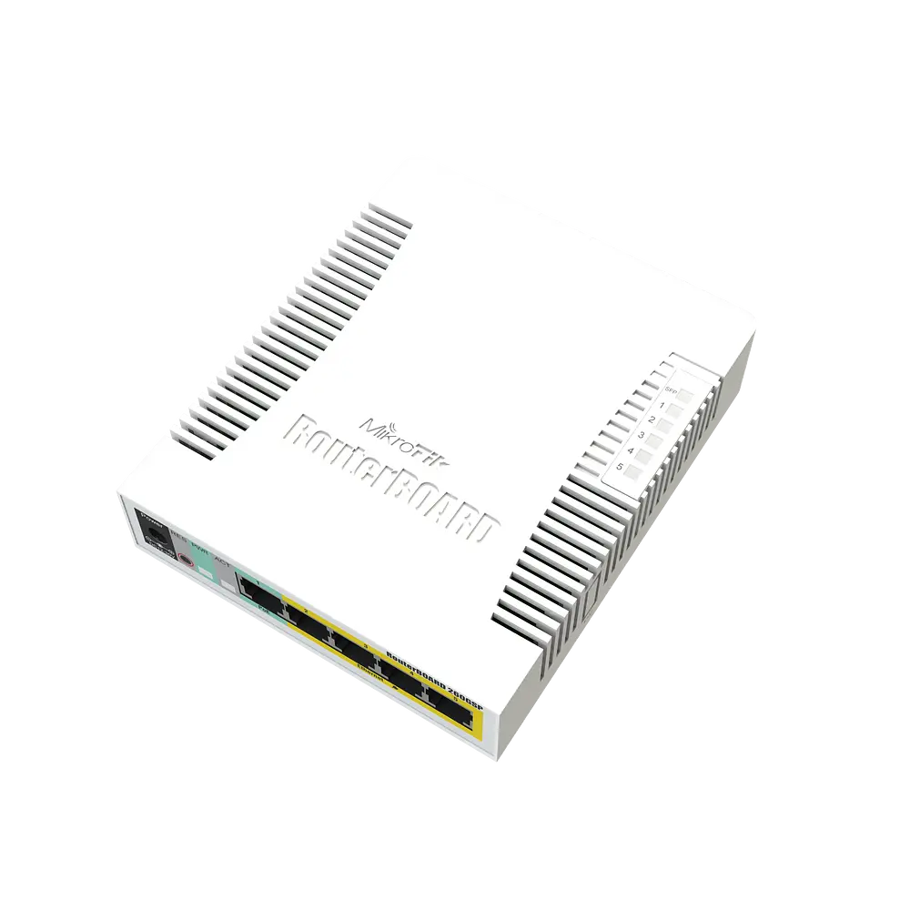 Cloud Smart Switch CSS106-1G-4P-1S, 5x Gigabit, 1x SFP, Passive POE, RB260GSP