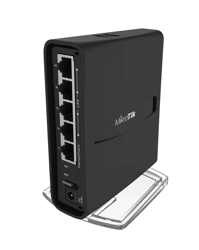 home AC Access Point RBD52G-5HacD2HnD-TC, hAP ac², 2.4/5 GHz, 5x Gigabit, Tower Case