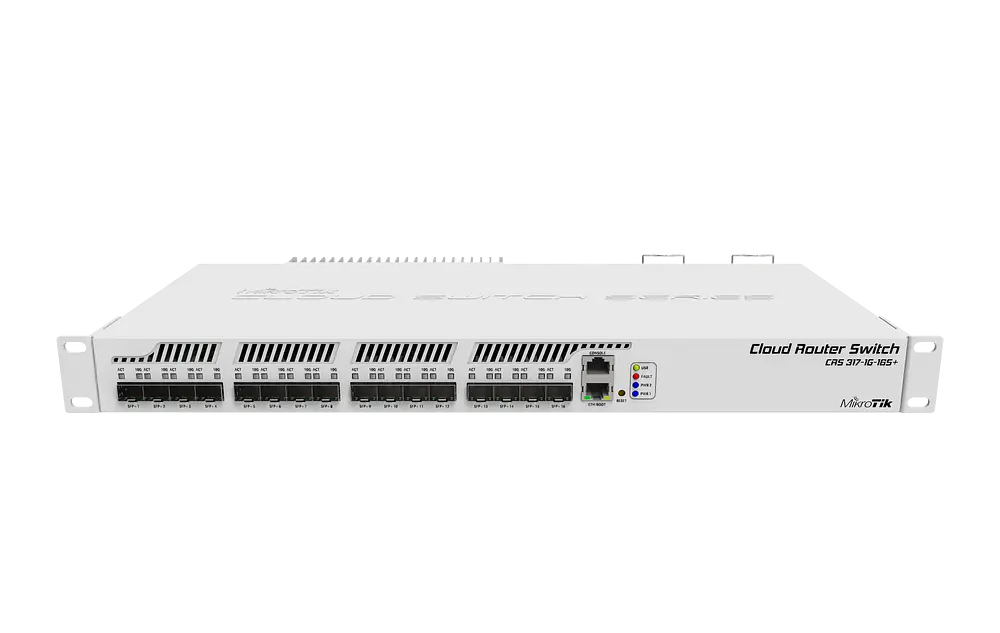Cloud Router Switch CRS317-1G-16S+RM, 16x SFP+, 1x Gigabit, Rackmount