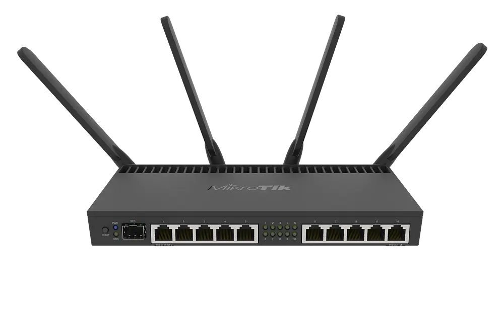 RouterBOARD RB4011iGS+5HacQ2HnD-IN, 10x Gigabit, 1x SFP+, WiFi 2.4/5GHz