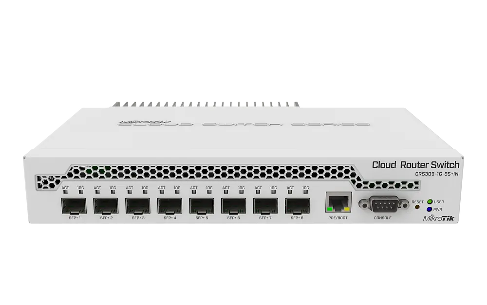 Cloud Router Switch CRS309-1G-8S+IN, 8x SFP+, 1x Gigabit
