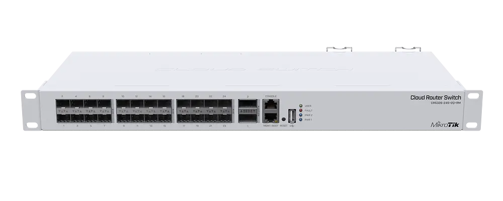 Cloud Router Switch CRS326-24S+2Q+RM, 24x 10G SFP+, 2x 40G QSFP+, Rackmount