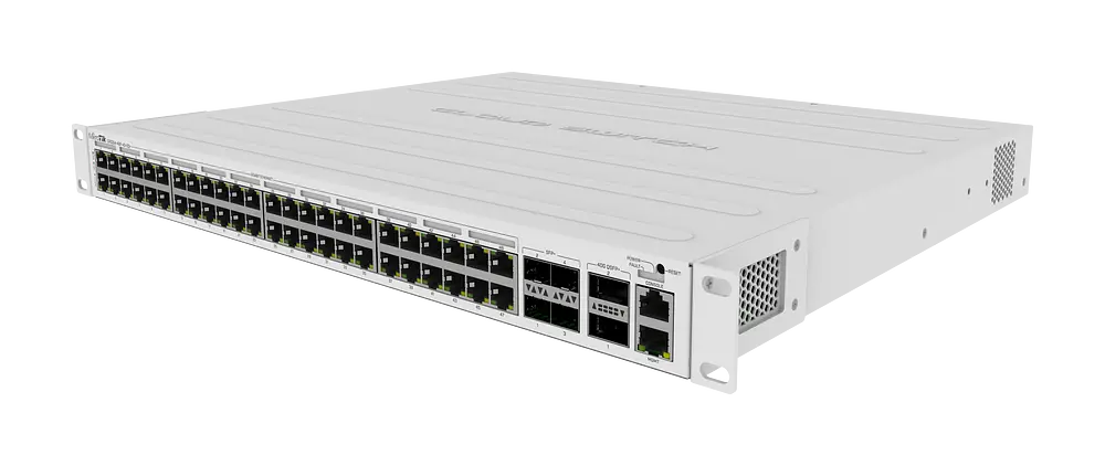Cloud Router Switch CRS354-48P-4S+2Q+RM, 48x Gigabit RJ45 POE, 4x SFP+ 10G, 2x QSFP+ 40G, 750W Rackmount