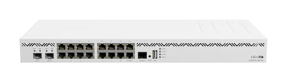 Cloud Core Router CCR2004-16G-2S+, 16Gbit LAN, 2x SFP+, Dual PSU, Rack