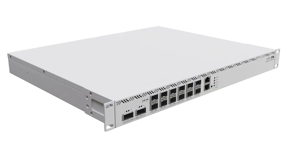Cloud Core Router CCR2216-1G-12XS-2XQ, 2x 100G QSFP, 12x 25G SFP28, 1x Gbit RJ45
