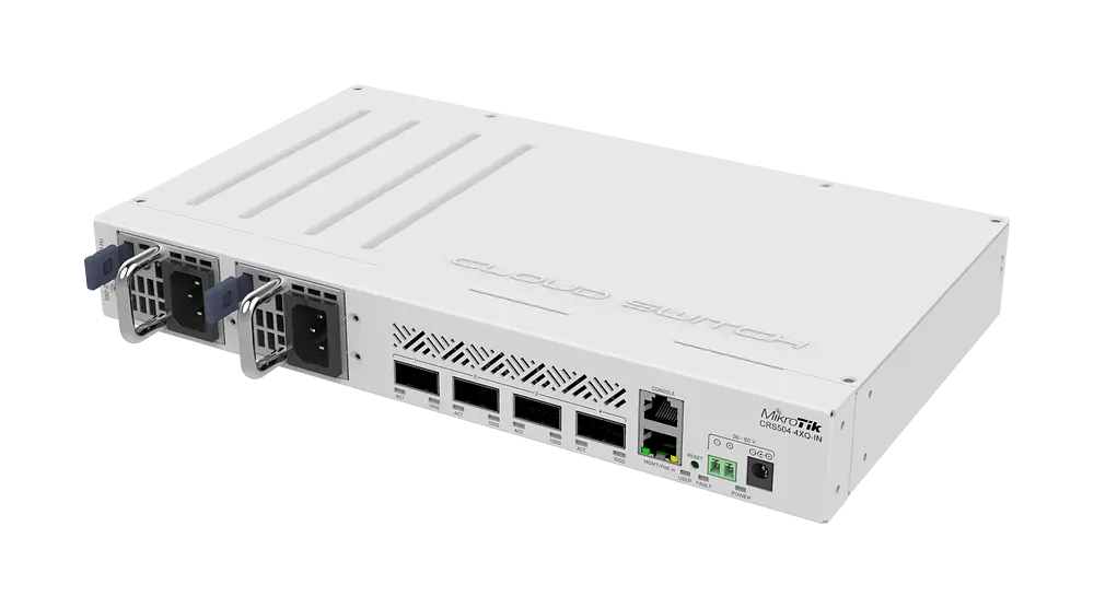 Cloud Router Switch CRS504-4XQ-IN, 4x 100G QSFP28 ports, Rackmount