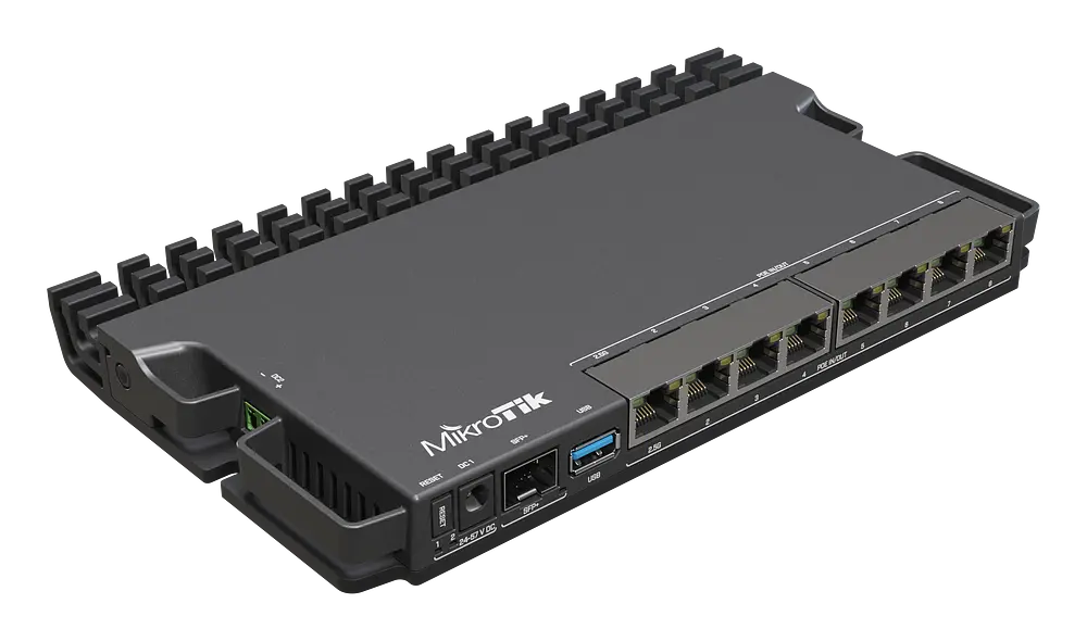 RouterBOARD RB5009UPr+S+IN, 1x 2.5Gbit, 7x 1Gbit, PoE+ out/in, 1x SFP+