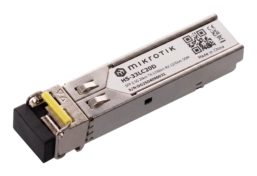 Accessory Pair of SFP modules, HS-27LC20D (1.25G/2.5G SM T1270nm/R1330nm) + HS-33LC20D ( 1.25G/2.5G SM T1330nm/R1270nm) LC